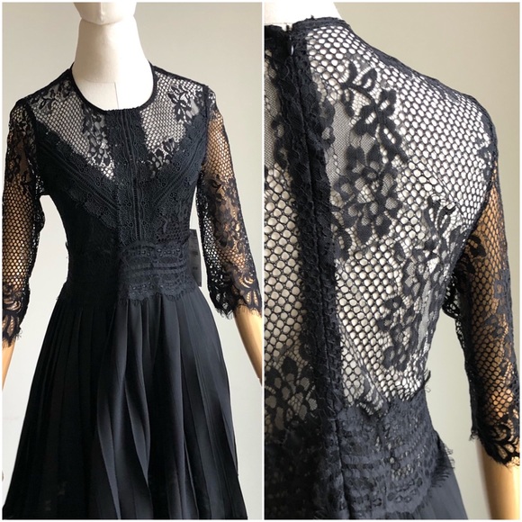 Zara | Dresses | Zara Eyelet Classic Black Midi Flowy Dress New | Poshmark